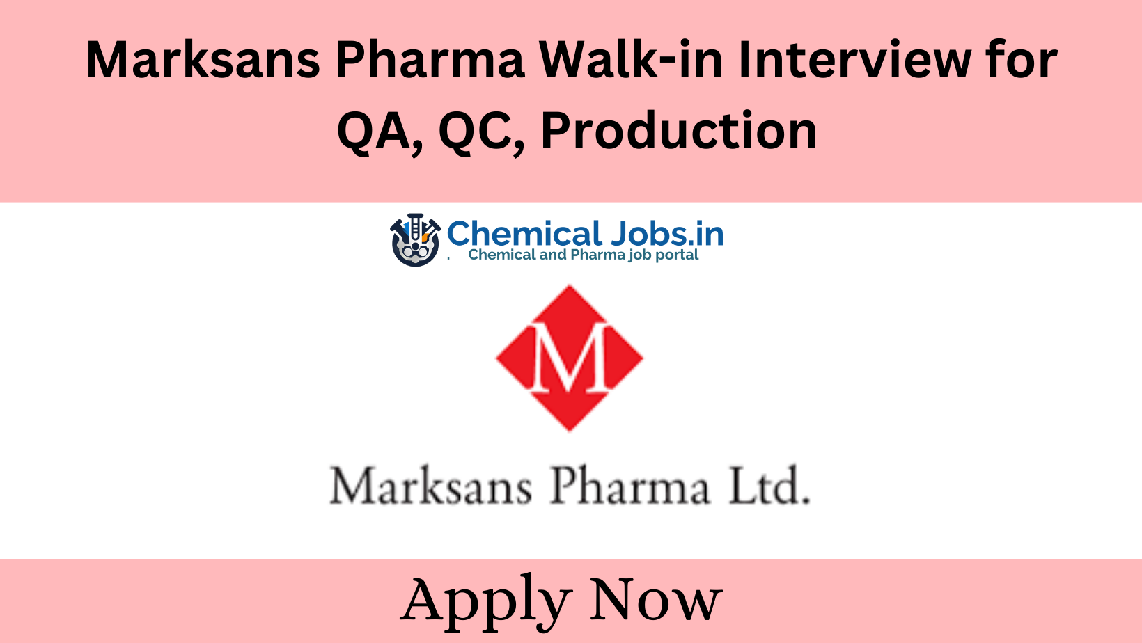 Marksans Pharma Walk-in Interview