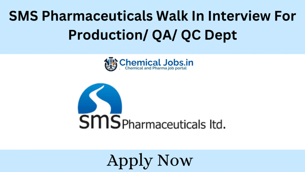 SMS Pharmaceuticals Walk-in Interview